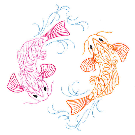 Calligraphic Koi