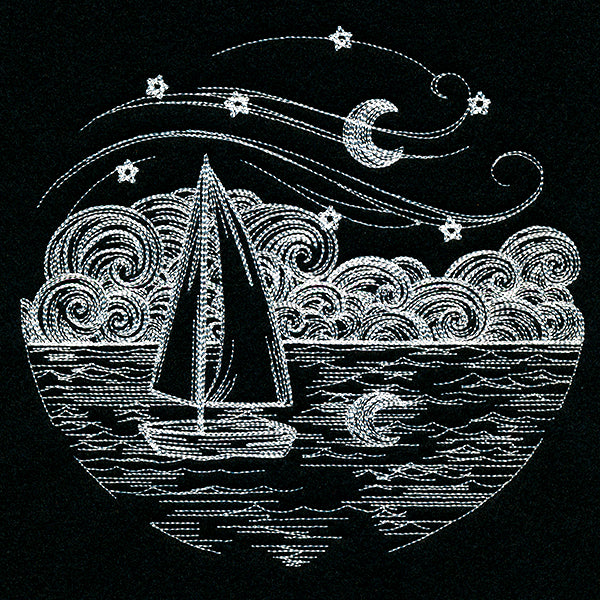 Starry Night Ocean Scene