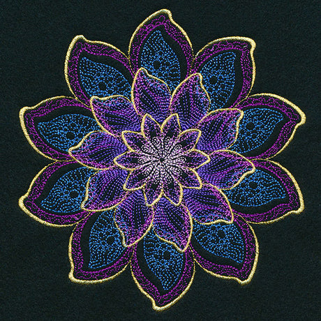 Shimmering Blooms Mandala