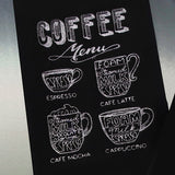 Hipster Cafe Coffee Menu