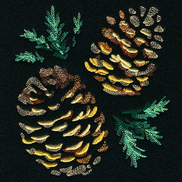 Midnight Elegance Pinecones