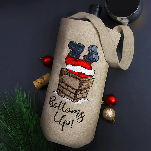 Bottoms Up Santa