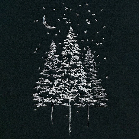 Snowy Moonlit Forest
