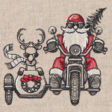 Motorcycle & Sidecar Santa