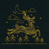Swirling Reindeer in Flight