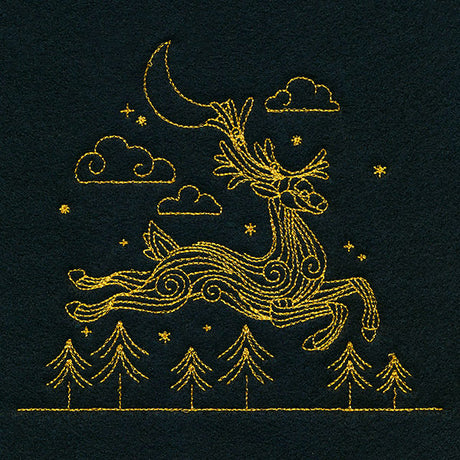 Swirling Reindeer in Flight