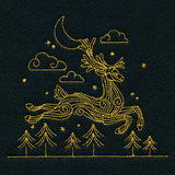Swirling Reindeer in Flight