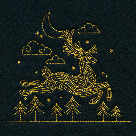 Swirling Reindeer in Flight
