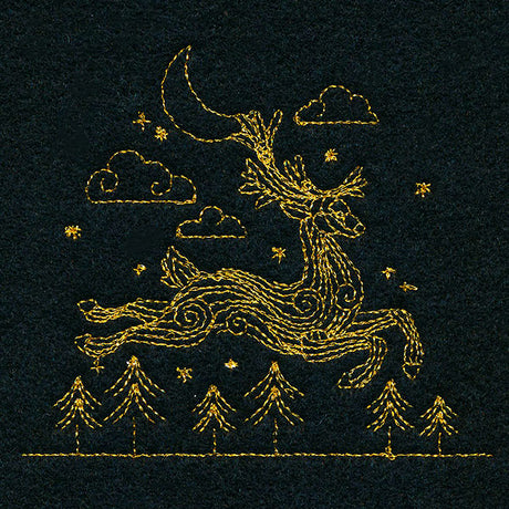 Swirling Reindeer in Flight