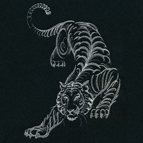 Calligraphic Prowling Tiger