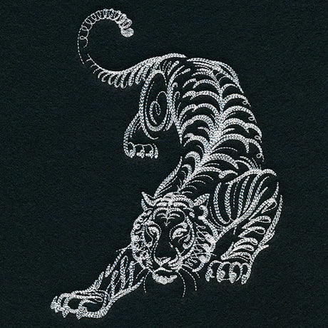 Calligraphic Prowling Tiger