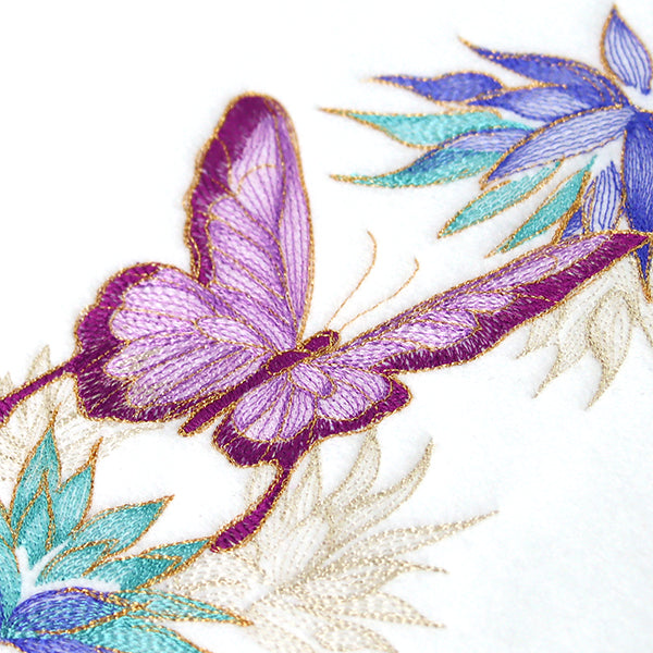 Elegant Butterfly and Blooms