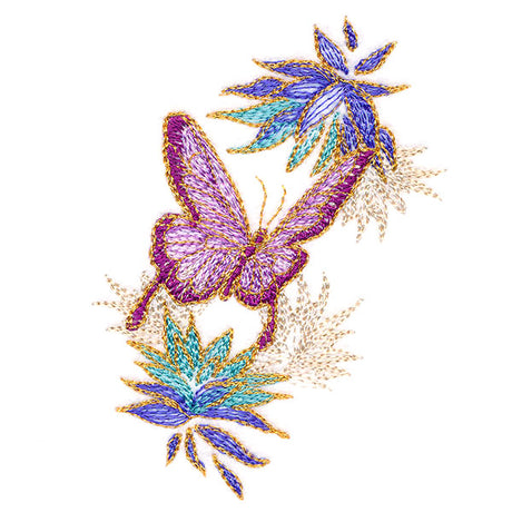 Elegant Butterfly and Blooms