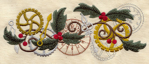 Steampunk Christmas Border