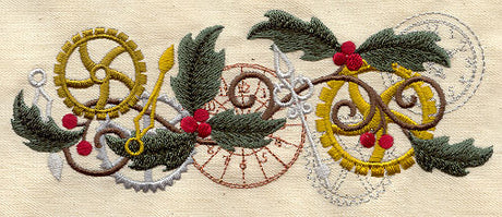 Steampunk Christmas Border