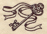 Vintage Key with Ribbon
