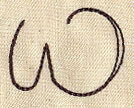 Handwriting Letter W - Lowercase