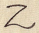 Handwriting Letter Z - Uppercase