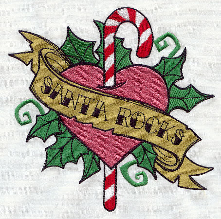 Tattoo Christmas - Santa Rocks