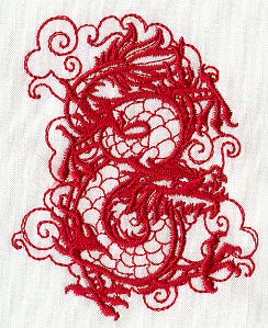 Chesty - ロージーモンスター embroidery logo border tops Cross Stitch Corner Embroidery Design | EmbroideryDesigns.com