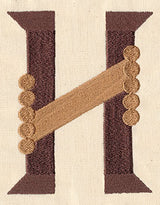 Steampunk Letter H - Uppercase