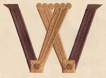 Steampunk Letter W - Uppercase