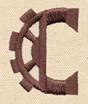 Steampunk Letter C - Uppercase