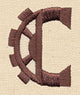 Steampunk Letter C - Uppercase