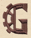 Steampunk Letter G - Uppercase