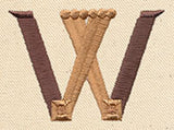 Steampunk Letter W - Uppercase