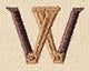 Steampunk Letter W - Uppercase