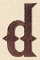 Steampunk Letter D - Lowercase