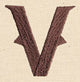 Steampunk Letter V - Lowercase