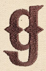 Steampunk Letter G - Lowercase