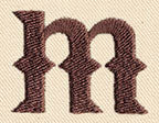 Steampunk Letter M - Lowercase