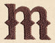 Steampunk Letter M - Lowercase