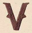 Steampunk Letter V - Lowercase