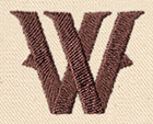 Steampunk Letter W - Lowercase