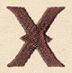 Steampunk Letter X - Lowercase