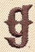 Steampunk Letter G - Lowercase