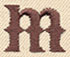 Steampunk Letter M - Lowercase