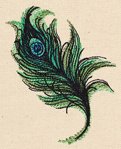 Painted Peacock Feather