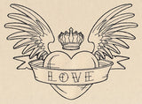 Thread Tattoos - Winged Heart