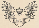 Thread Tattoos - Winged Heart