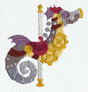 Steampunk Carousel - Seahorse
