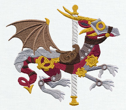 Steampunk Carousel - Dragon
