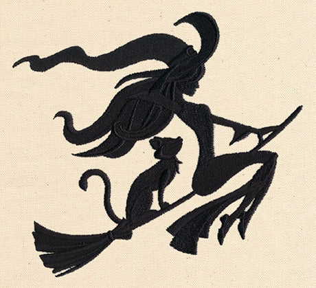 Flying Witch Silhouette
