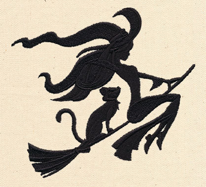 Flying Witch Silhouette