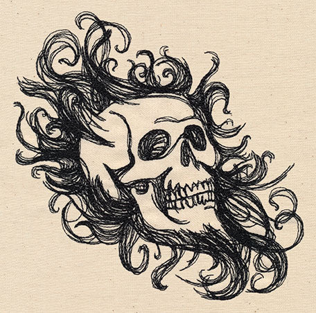 Skull in Swirls
