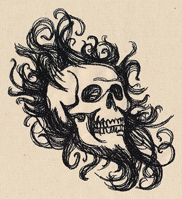 Skull in Swirls